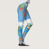 Leggings Projection de la carte du monde artistique (Droite)