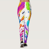 Leggings Projections de peinture liquide colorée (Dos)