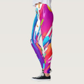 Leggings Projections de peinture liquide colorée (Gauche)