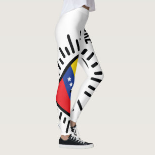Leggings promenade avec votre coeur vénézuélien