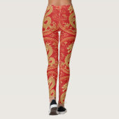 Leggings Prospérité du dragon d'or (Dos)