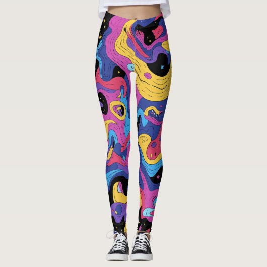 Leggings Psicodelico Colorido (Devant)