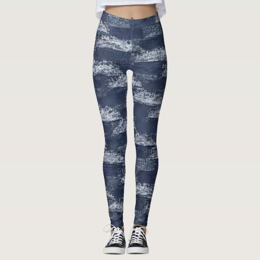 Leggings Psychedelic "Good Vibes Only" Text Graphic (Devant)