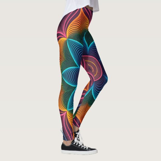 Leggings Psychedelic Ripple Illusion | Seamless 3D Neon (Droite)