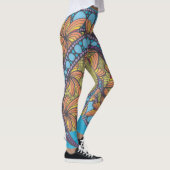 Leggings Psychédélique, doodle art, boho, design abstrait (Droite)