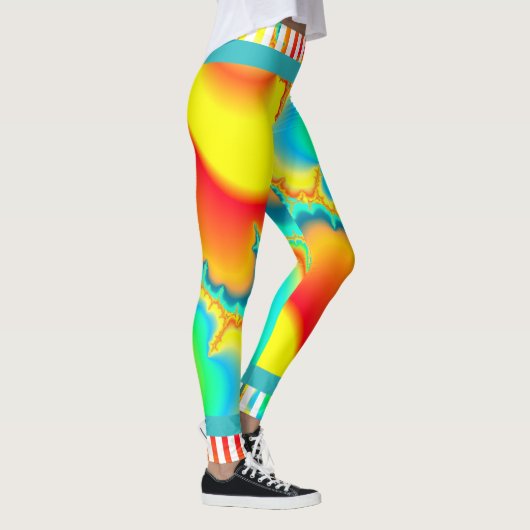 Leggings Psychédélique fractale coloré moderne (Droite)