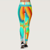 Leggings Psychédélique fractale coloré moderne (Dos)