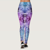 Leggings Psychédélique hawaïenne Jungle Tattoos modèle flor (Dos)