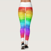 Leggings Psychédélique Hippie Retro Peace Art (Dos)