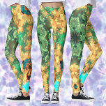 Leggings Psychédélique Mandala Flower vert et jaune<br><div class="desc">Ce modèle de fleur kaléidoscope psychédélique est vert et jaune. Des visuels trippy vibreants pour l'hippie moderne ou toute personne qui aime les couleurs vives et funky!</div>