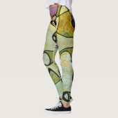 Leggings Psychédélique pour motif de méditation avec pourpr (Gauche)