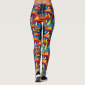 Leggings Psychédélique Rétro Trippy Champhrooms (Dos)