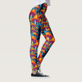 Leggings Psychédélique Rétro Trippy Champhrooms (Droite)
