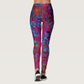 Leggings Psychédélique Violet Lily Fleur Magenta Garden (Dos)