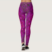 Leggings psychédéliques de Lotus pourpre (Dos)