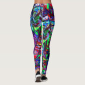 Leggings psychédéliques - Leggings colorés DYE (Dos)