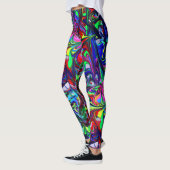 Leggings psychédéliques - Leggings colorés DYE (Gauche)
