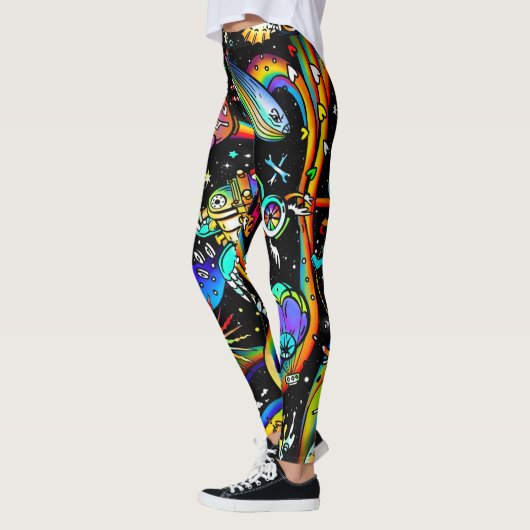 Leggings psychédéliques pour femmes (Gauche)