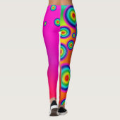 Leggings Psychedéliques Rouges (Dos)