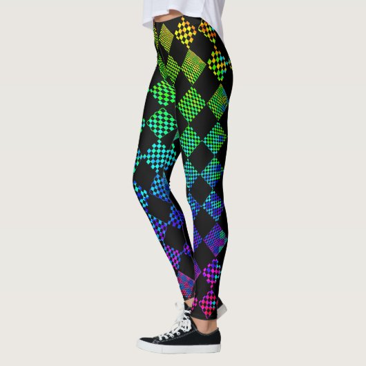 Leggings Psycho Checkers par Kenneth Yoncich (Gauche)