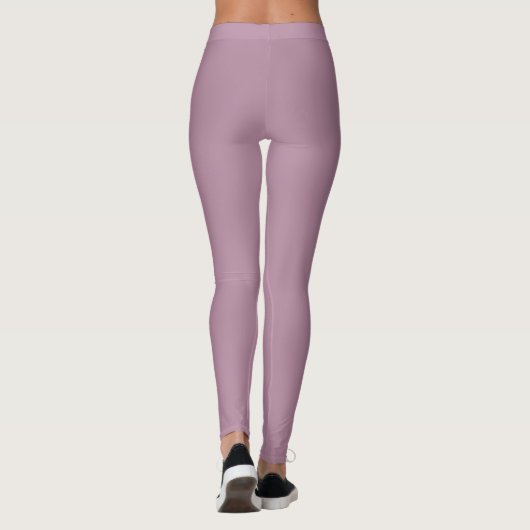 Leggings Puce Solid Blank Color (Dos)