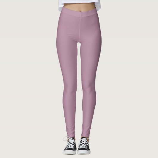 Leggings Puce Uni Couleur Unie (Devant)