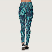 Leggings Puces flottantes en vert marin (Dos)