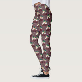 Leggings Pudding à la prune de Noël  