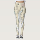 Leggings Puget Sound Partie sud Graphique nautique 18448 (Devant)