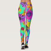 Leggings Puissance Abstraite des fleurs (Dos)