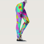 Leggings Puissance Abstraite des fleurs (Droite)