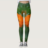 Leggings puissance de la fleur orange (Devant)