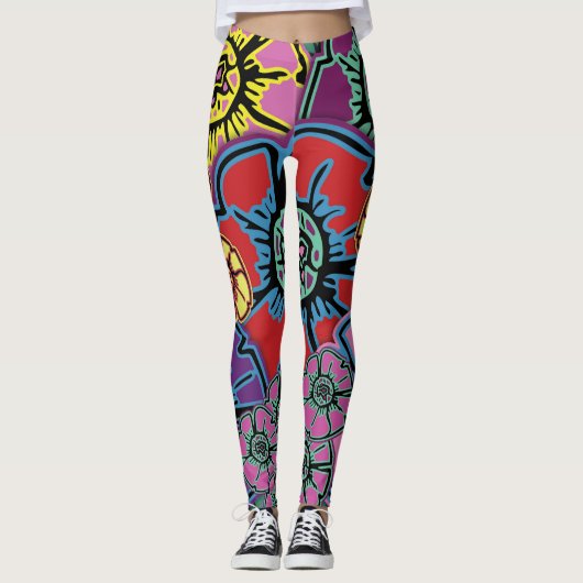 Leggings Puissance des fleurs #14 (Devant)