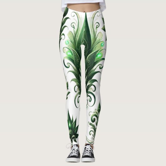 Leggings "Puits verts : Design public inspiré par la nature (Devant)
