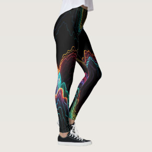 Leggings Pulse électrique : Symphonie des fréquences néon