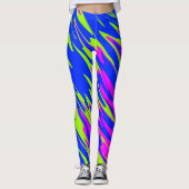 Leggings Pulvériser Paint Pink Lime Blue (Devant)