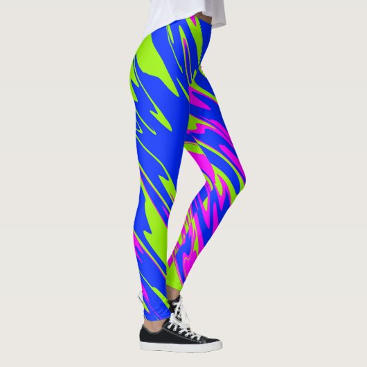 Leggings Pulvériser Paint Pink Lime Blue (Droite)
