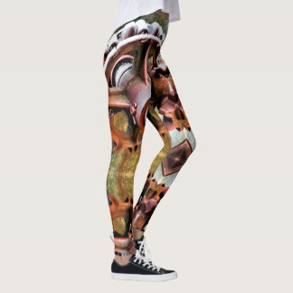 LEGGINGS, PUNK KOG, METAAL, VISTUIG, ROST LEGGINGS