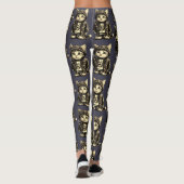 Leggings Punk Rock Kitten Cute Cat Design (Dos)