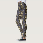 Leggings Punk Rock Kitten Cute Cat Design (Gauche)