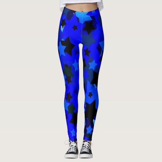 Leggings Punk rock star Blue (Devant)
