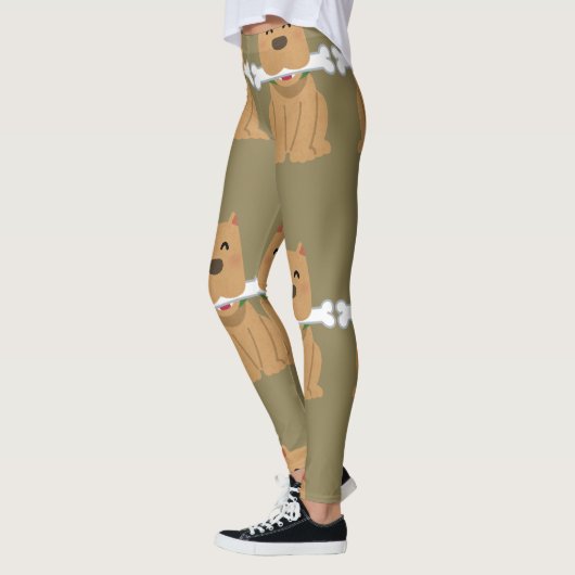 Leggings Puppy and Bone Pattern (Gauche)