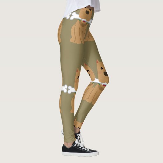 Leggings Puppy and Bone Pattern (Droite)