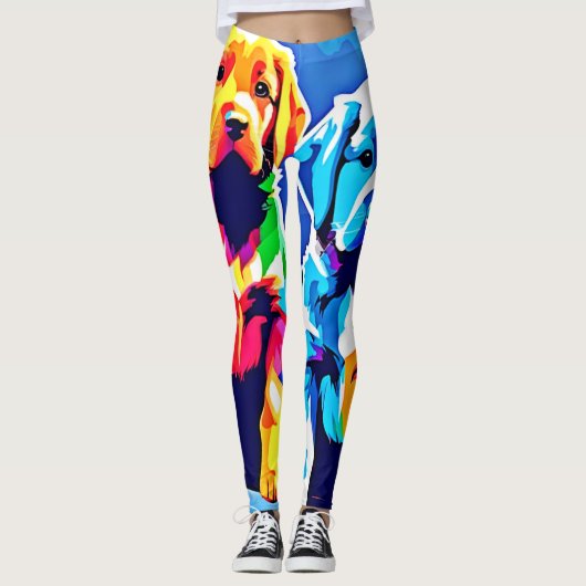 Leggings Pups Arc En Ciel : Duo Joueur (Devant)