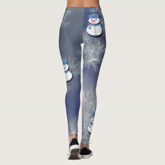 Leggings Pure White Snowman (Dos)