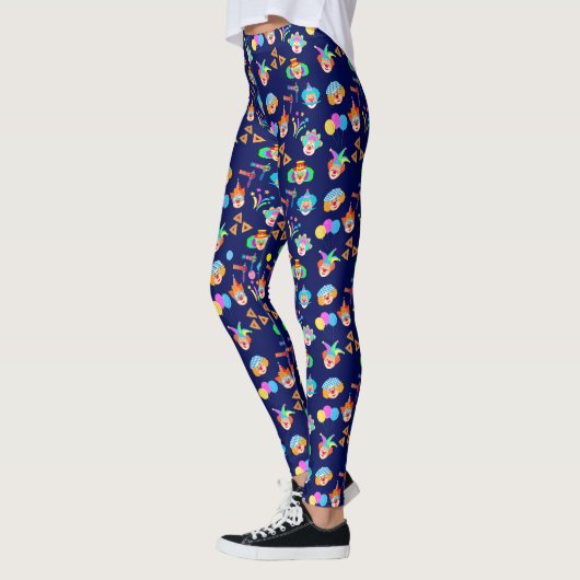 Leggings Purim Festival Kids Party Clown Carnaval mignon (Gauche)