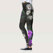 Leggings Purple and White Floral (Gauche)
