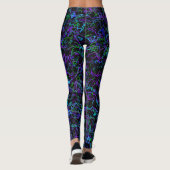 Leggings Purple, Black and Blue Abstract (Dos)