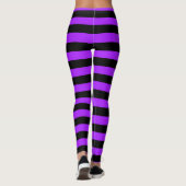 Leggings purple Black Striped Witch Halloween (Dos)