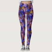 Leggings Purple Blue Gold Mermaid Imaginaire Party (Devant)